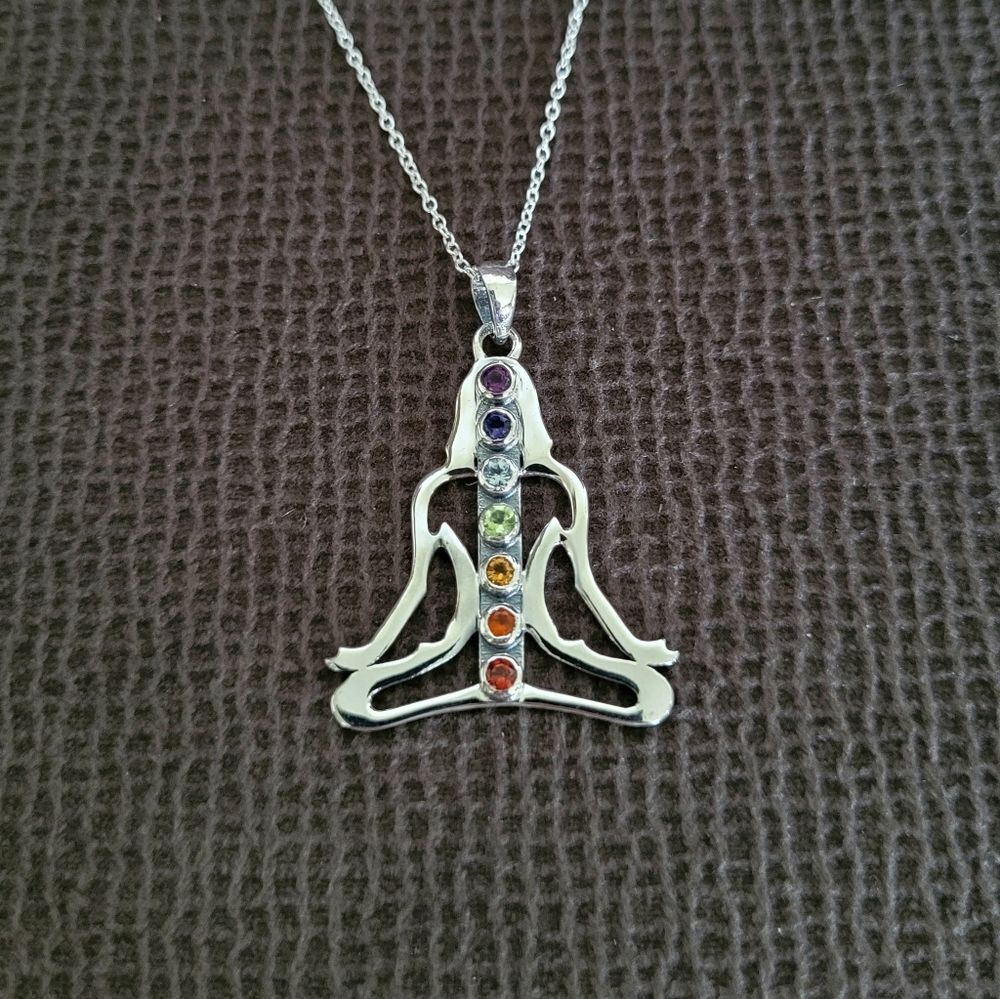 Shivam Meditating Woman🧘‍♀️ Pendant Necklace - NWT